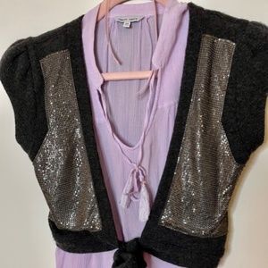 Gray Sweater with Glitz !